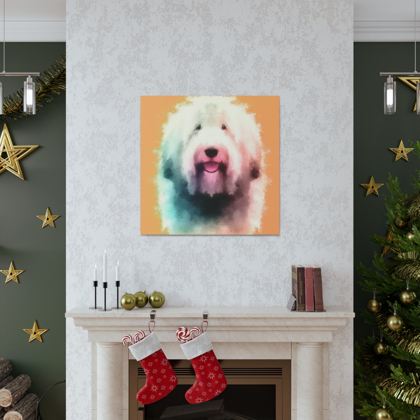 Old English Sheepdog Joy - Canvas