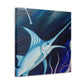 "Swimming Swordfish Splendor" - Canvas