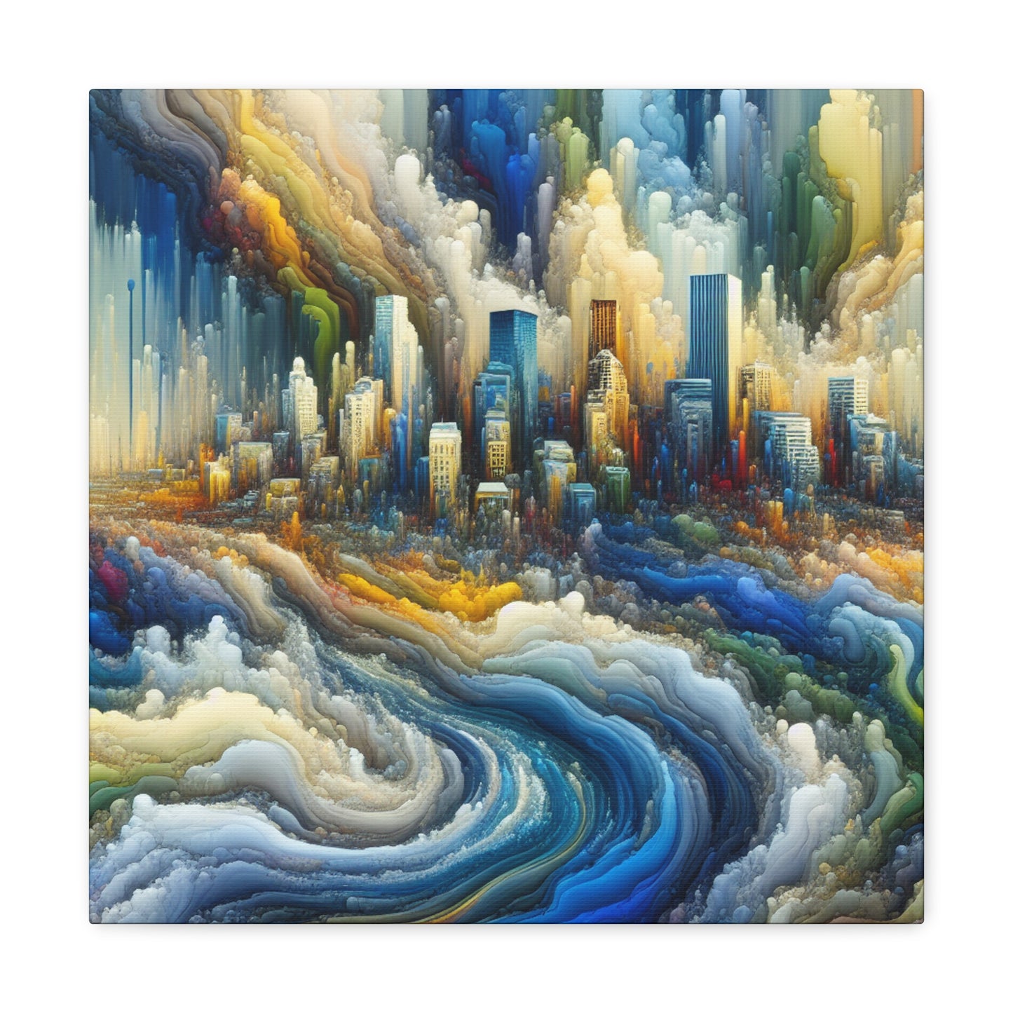 "Cityscape Serenity: Portland" - Canvas