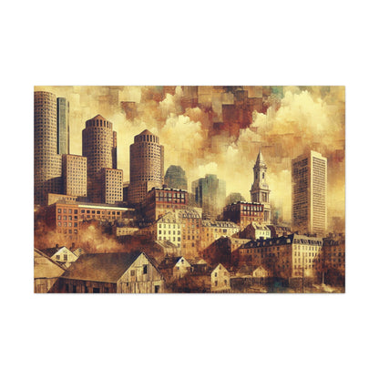 "Boston: Gilded Serenity Awakens" - Canvas