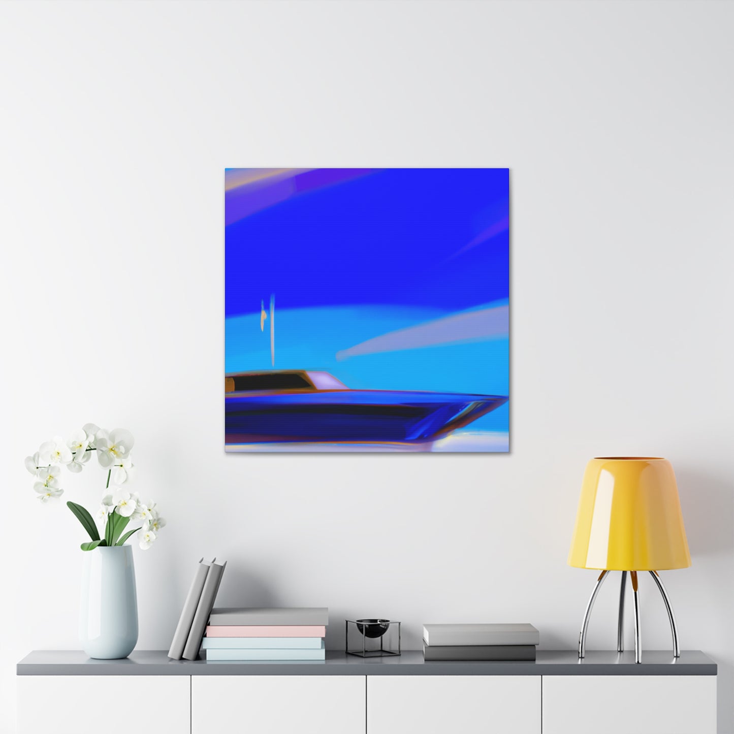 "Pontoon Boat Dreamscape" - Canvas