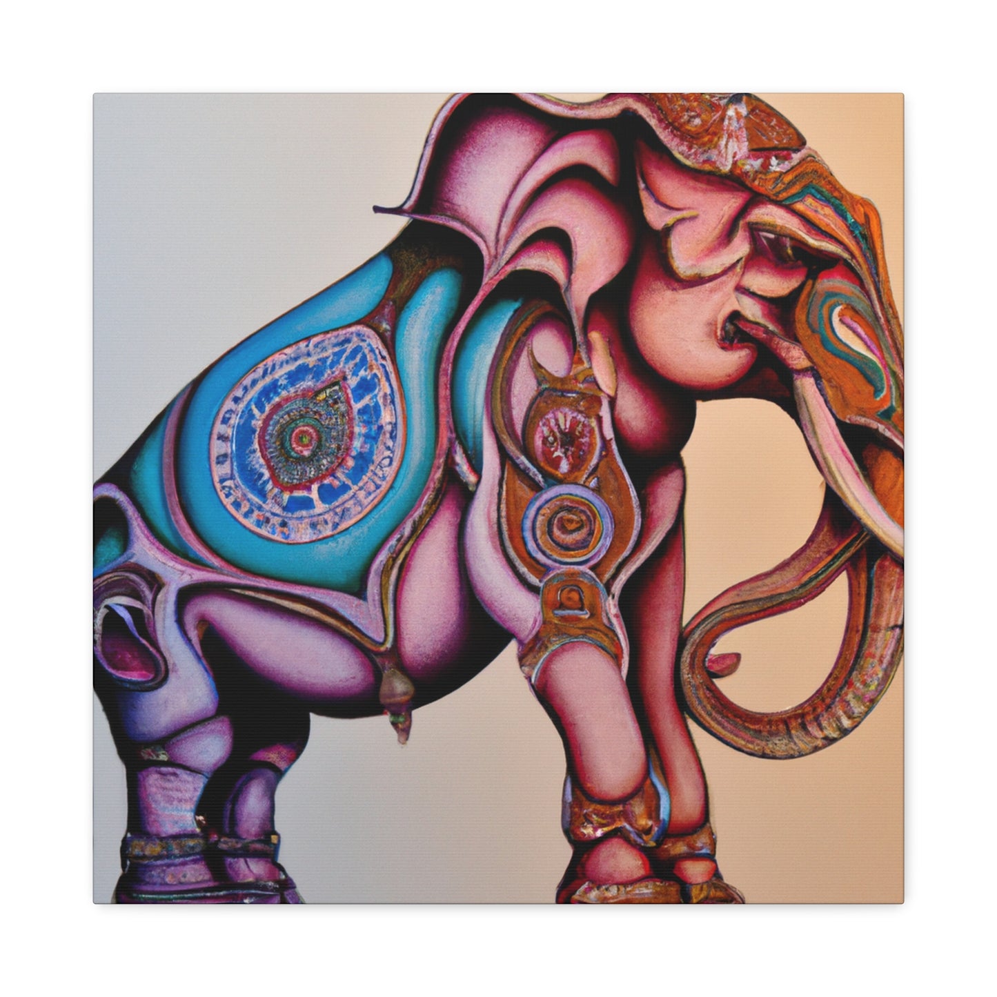 "Elephant in Moonlight Dreaming" - Canvas