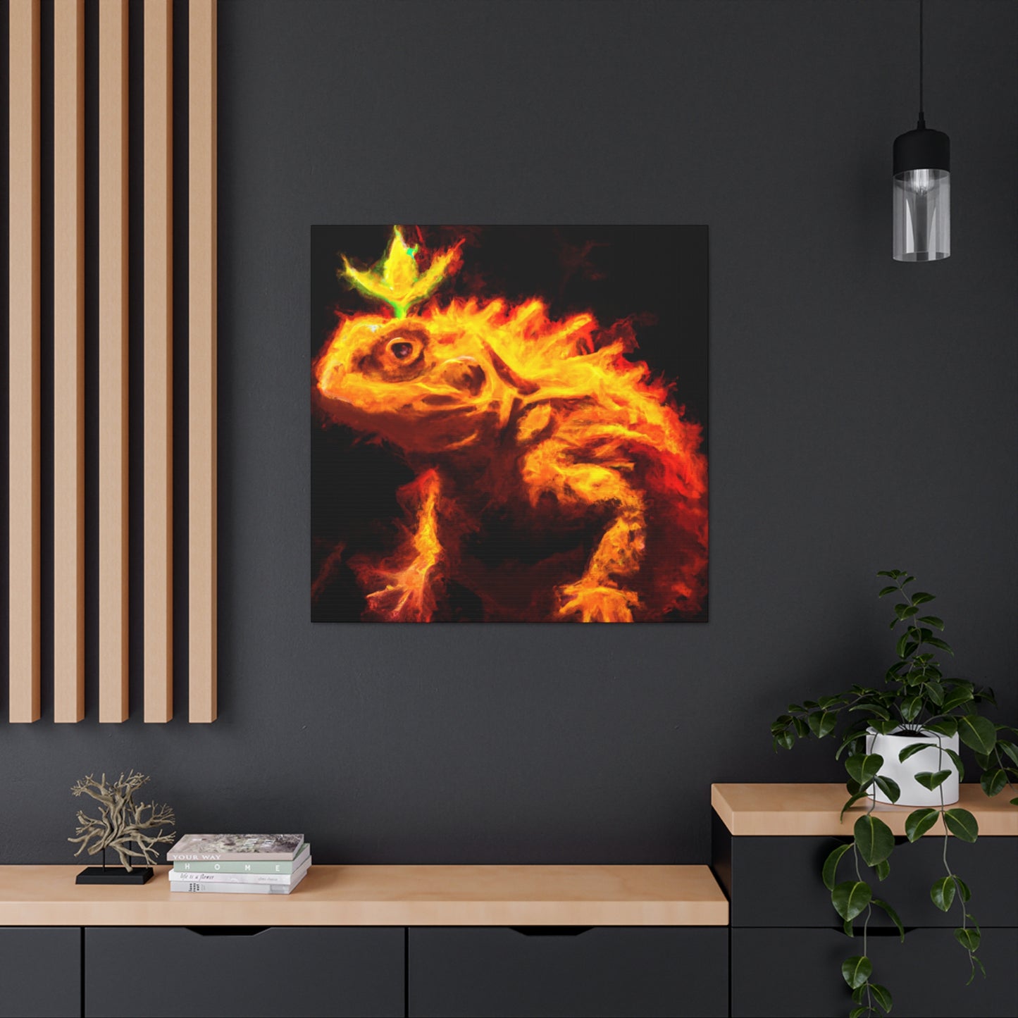 "Horned Lizard Reflection" - Canvas