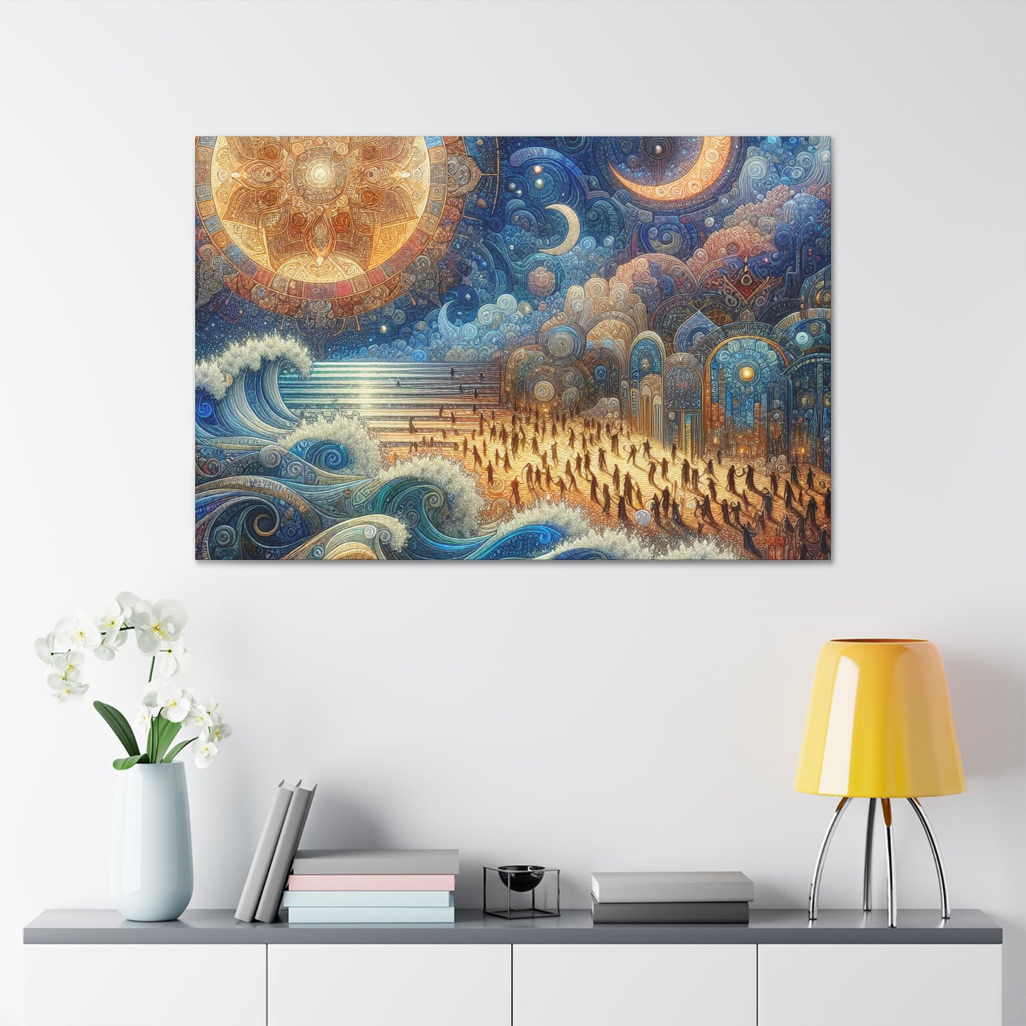 "Luminous Nocturnal Soiree" - Canvas