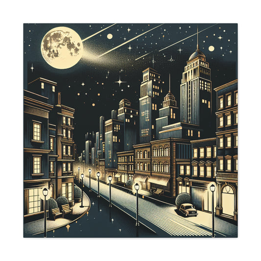 Midnight Metropolis Marvel - Canvas