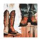 Boots in Motion Painting - Canvas