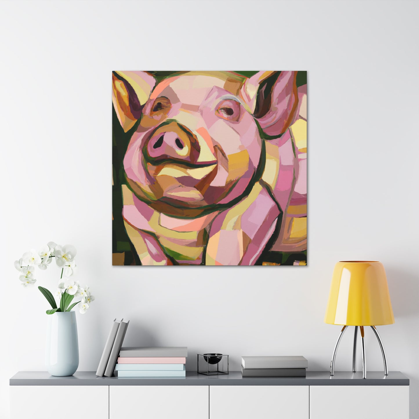 "Pot Belly Pig Deco" - Canvas