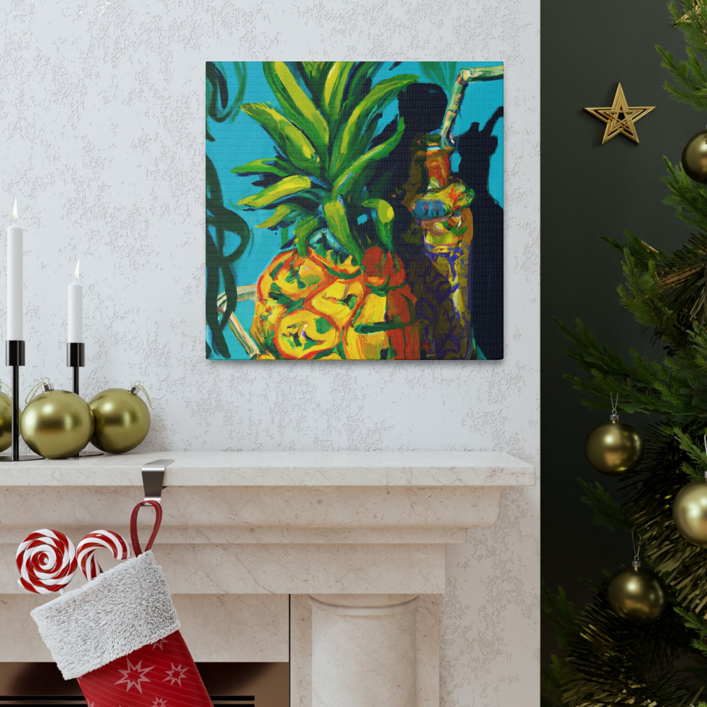 Pineapple in Neoclassicism - Canvas