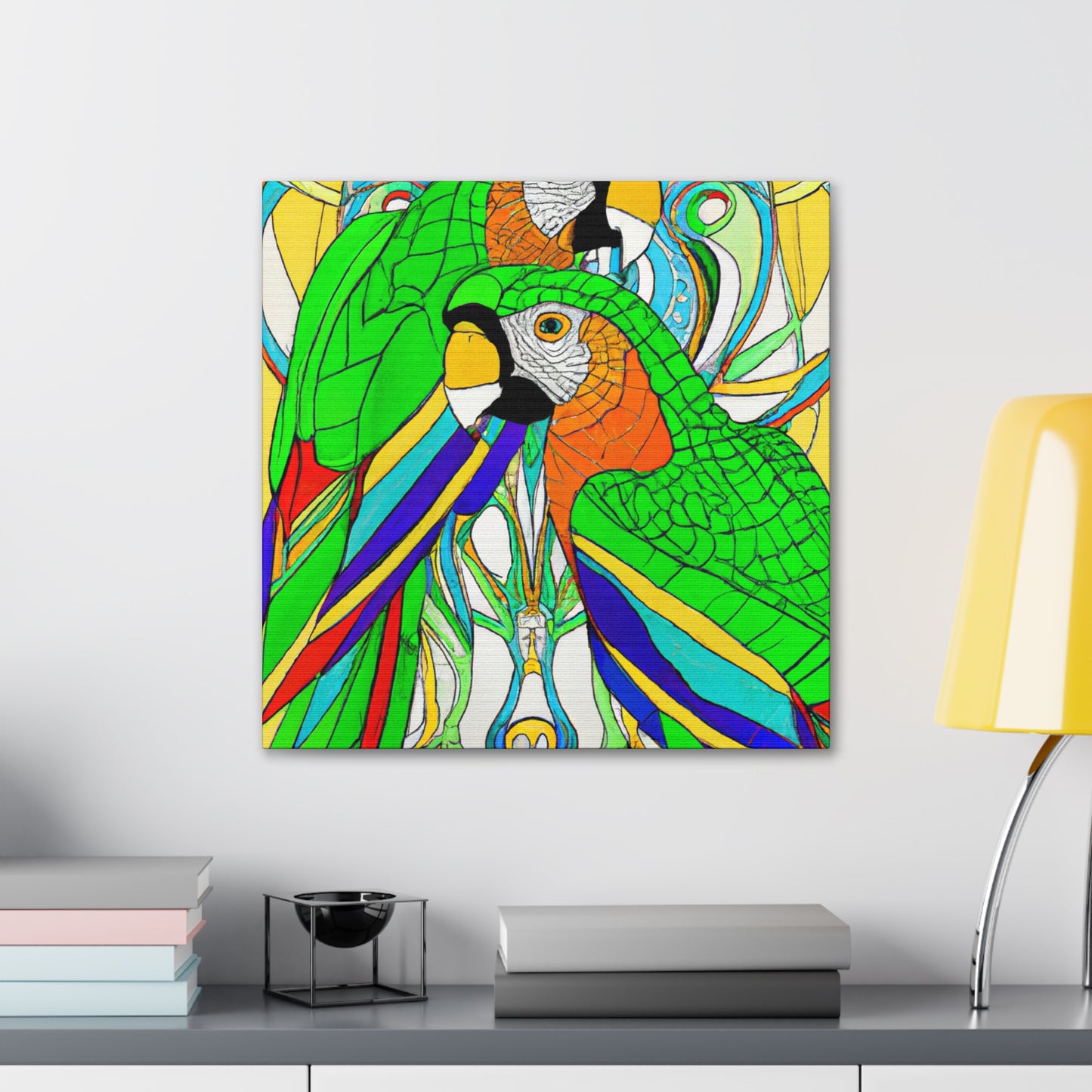 "Exotic Macaw Splendor" - Canvas