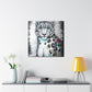 Snow Leopards Aflutter - Canvas