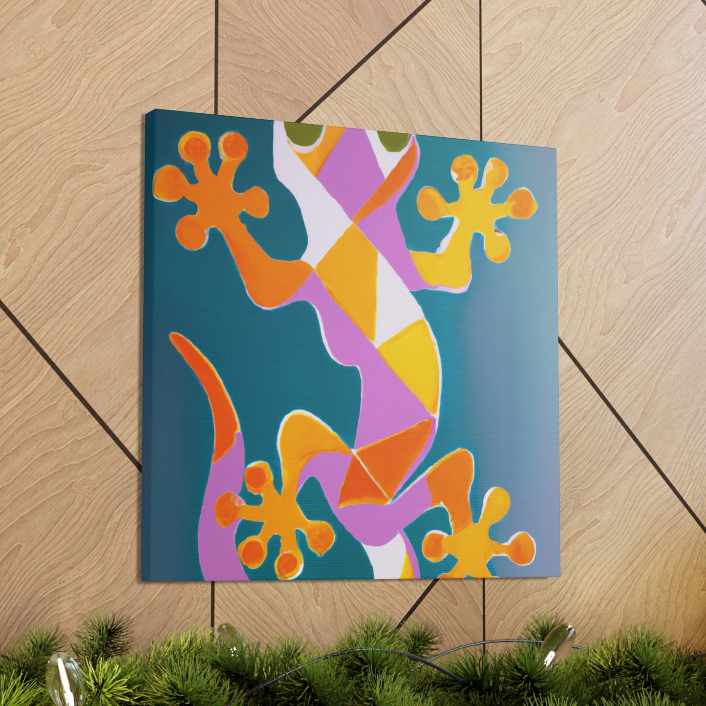 Gecko in Art Deco - Canvas