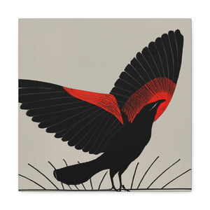 "Blackbird of Deco Dreams" - Canvas