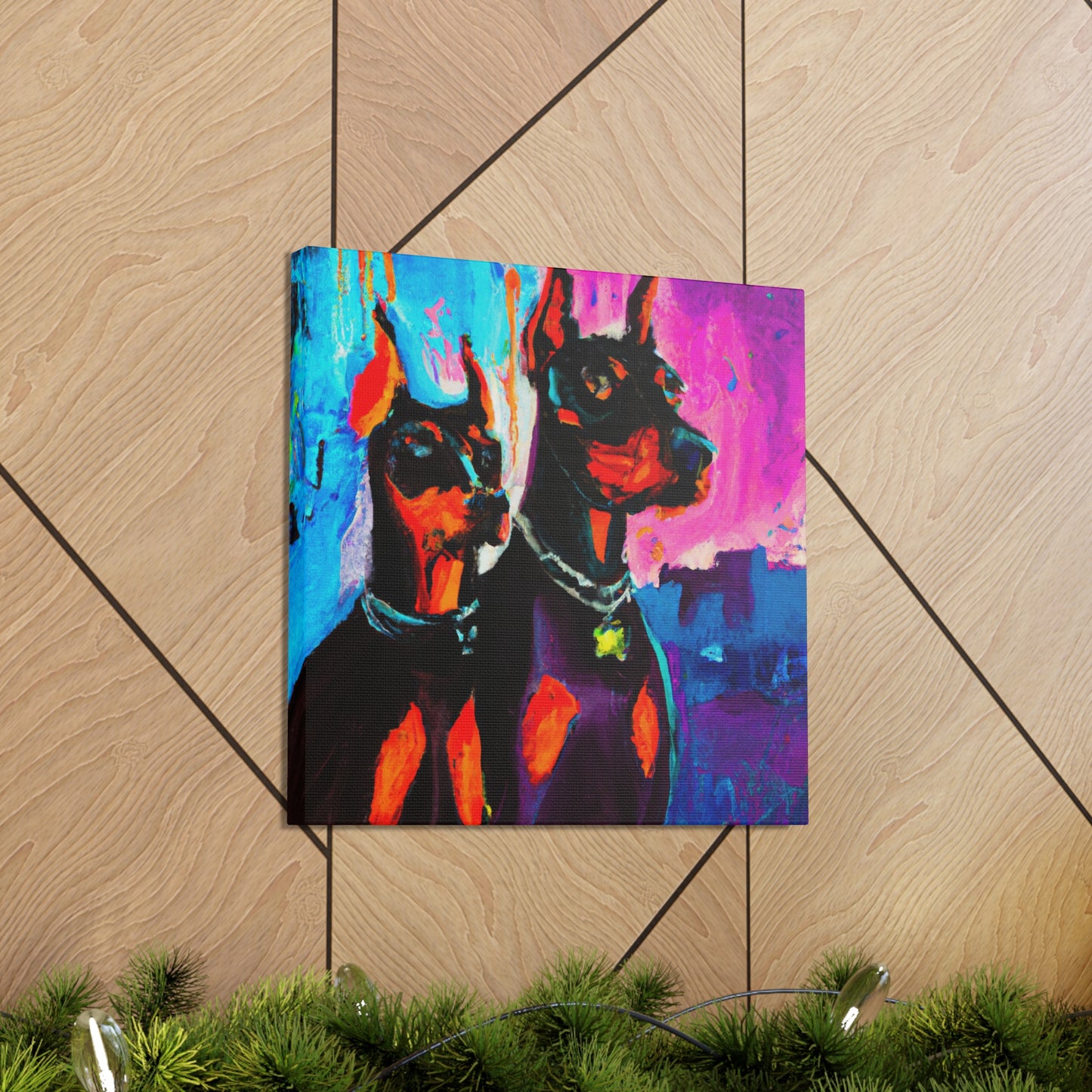 Rocking Doberman Art - Canvas