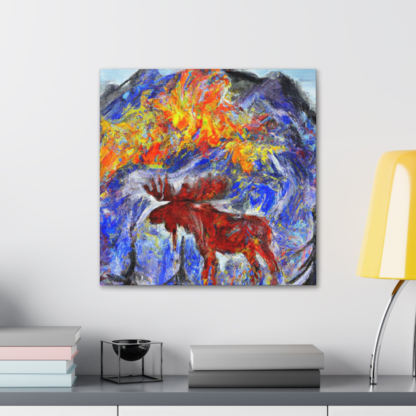 Elk Amidst Impressionism - Canvas