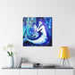 Mermaid's Midnight Gaze - Canvas