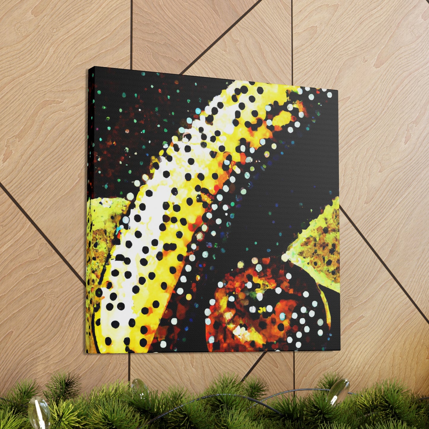 "Bananas in Pointillism" - Canvas