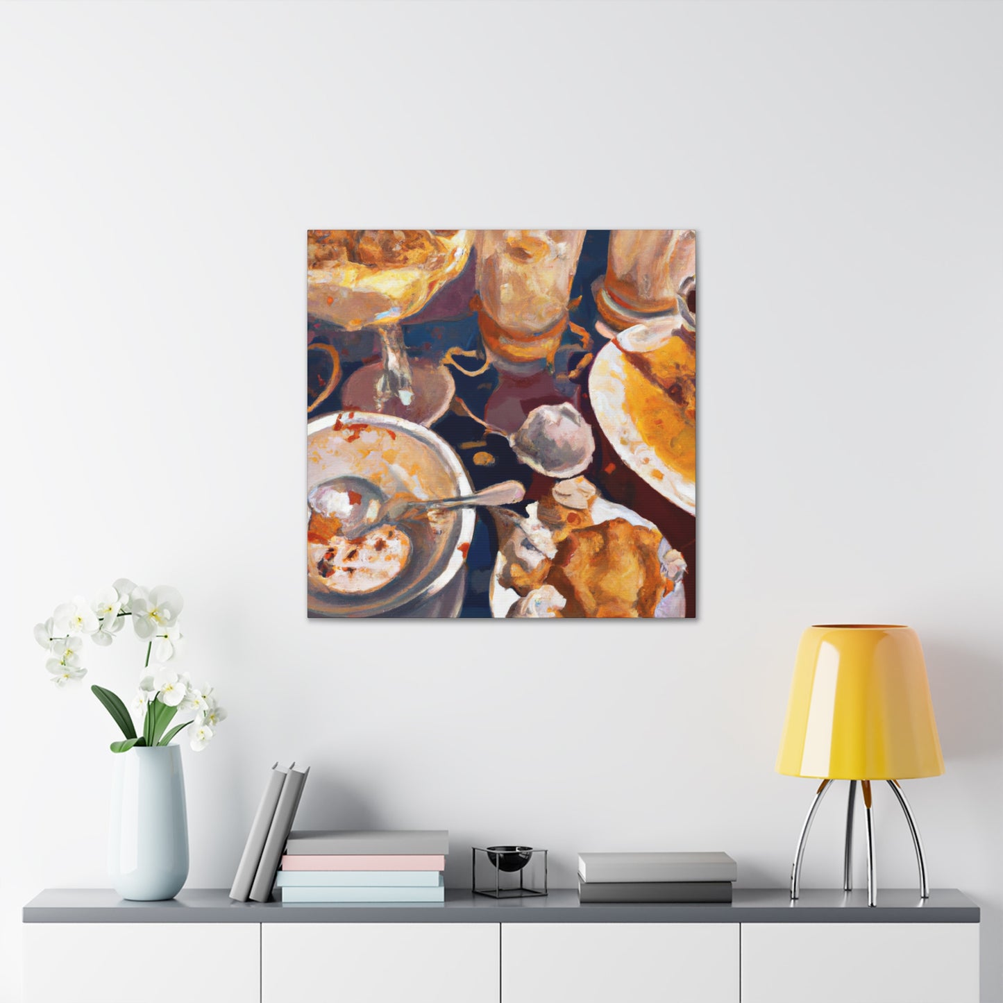 Family Dinner Scene - Canvas