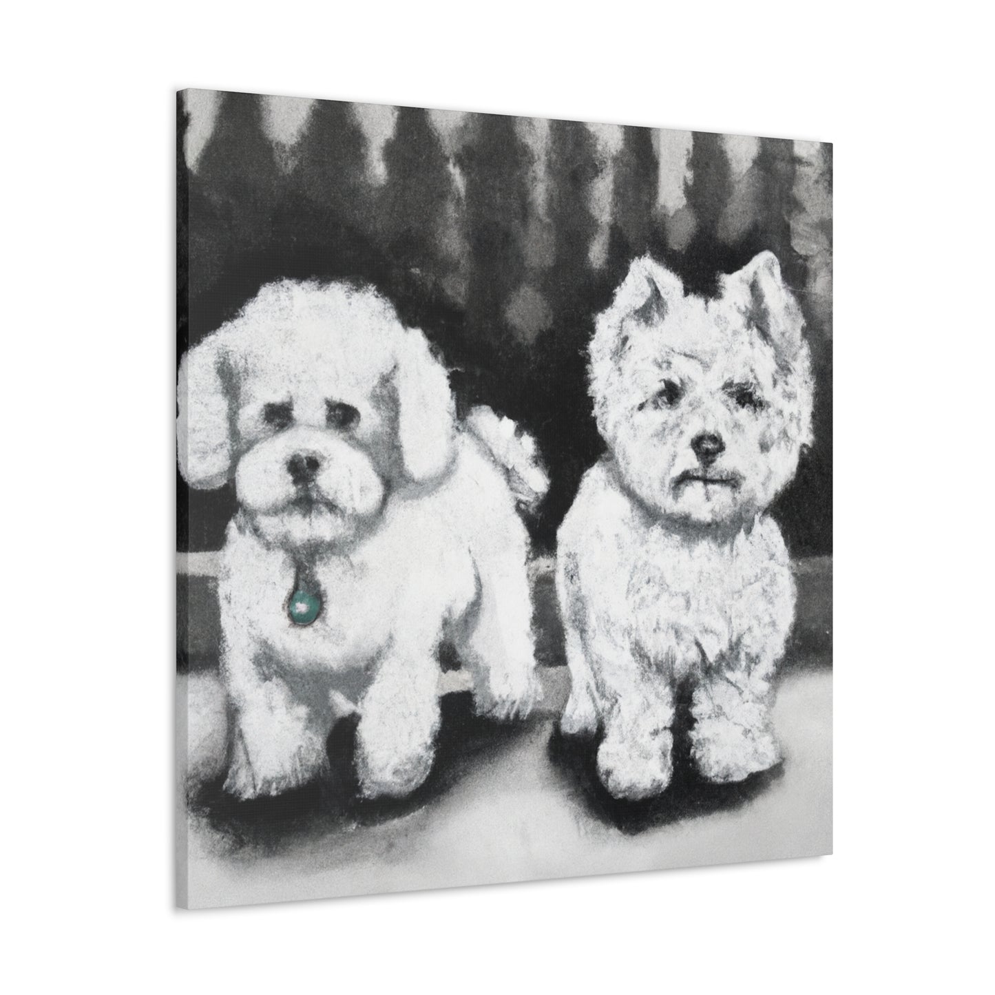 Sculpted Bichon Frise - Canvas