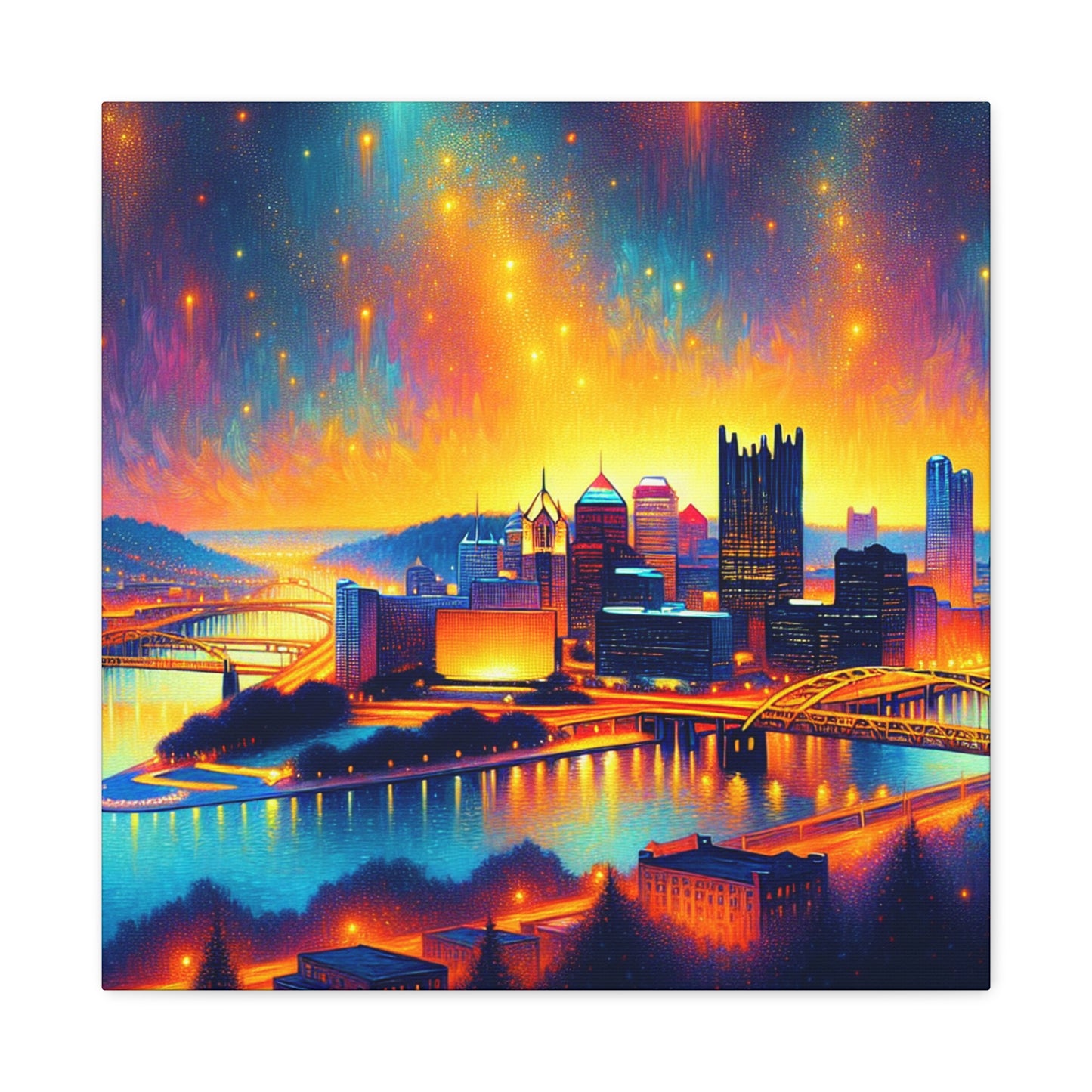 Steel City's Majestic Horizon - Canvas