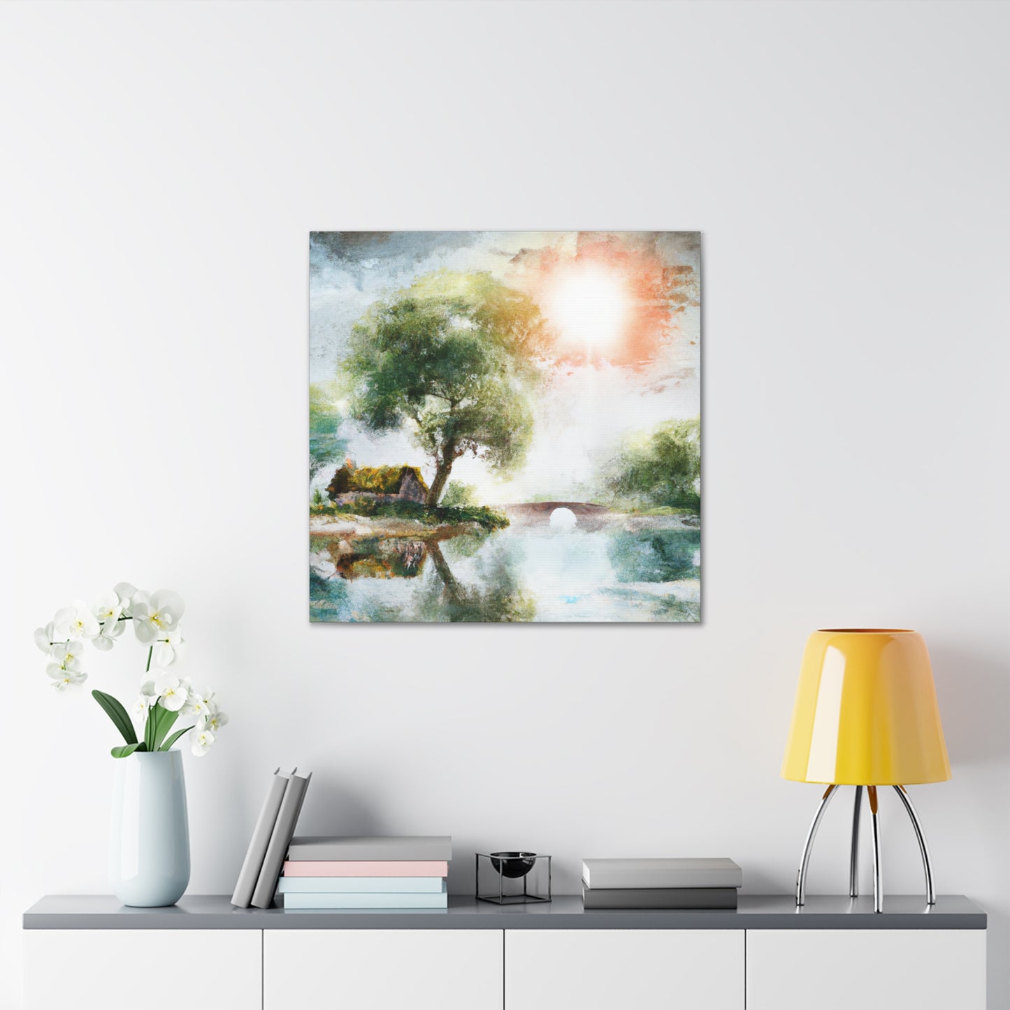 Misty Morning Reflections - Canvas