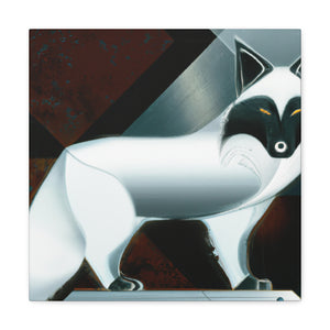 Arctic Fox Art Deco - Canvas