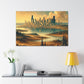 "Enchanted Emerald Metropolis" - Canvas