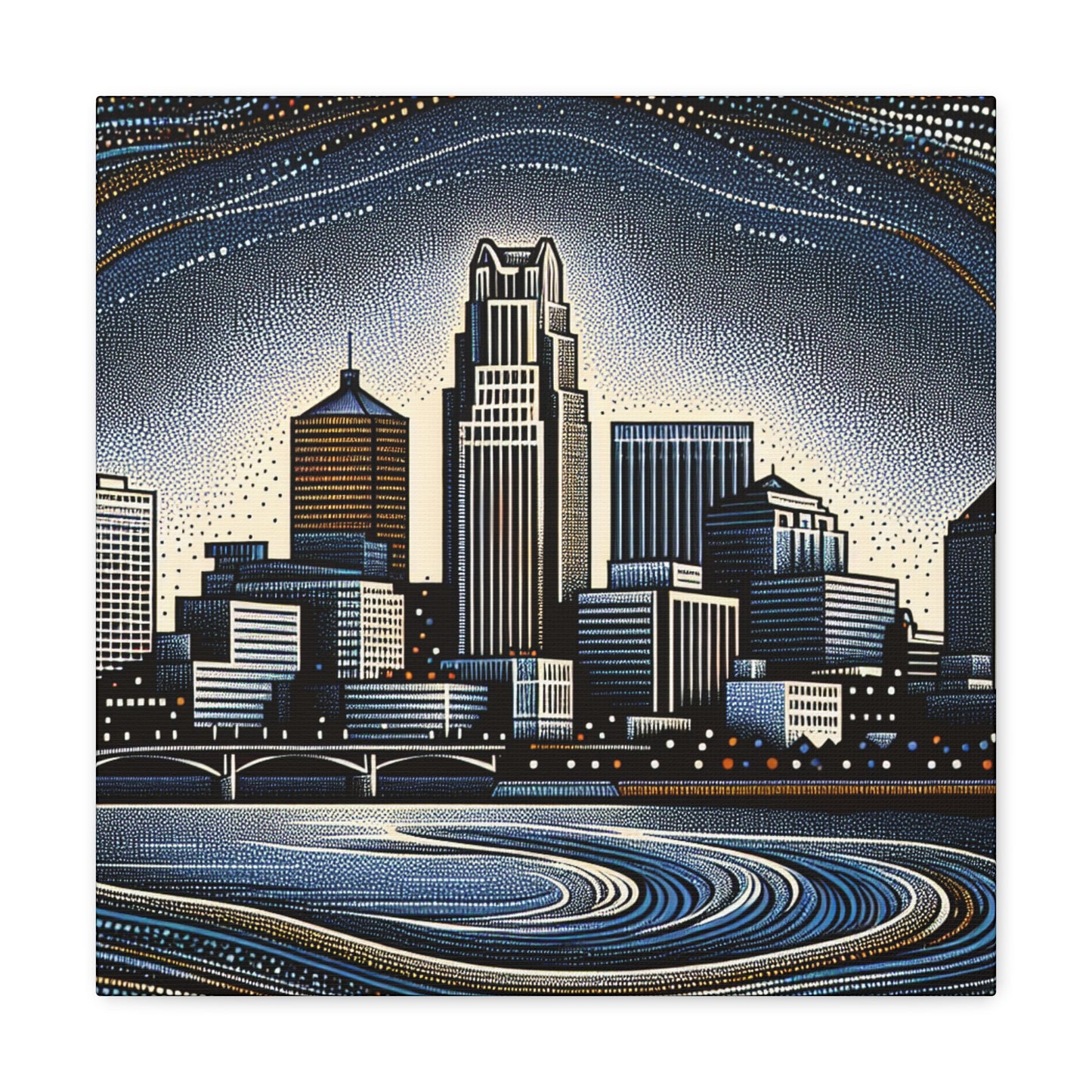 "Strokes of Omaha" - Canvas