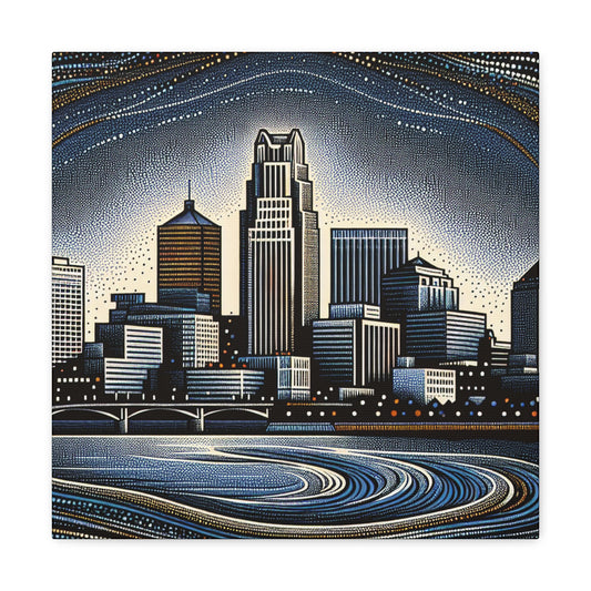 "Strokes of Omaha" - Canvas