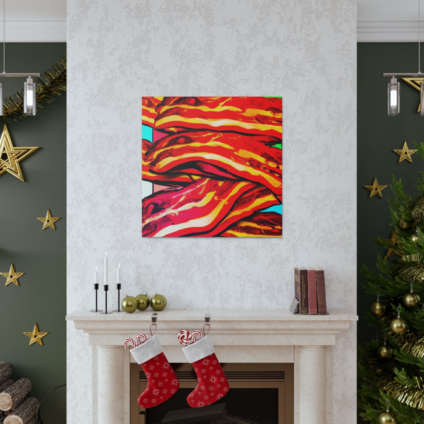 "Pop Art Bacon Delight" - Canvas