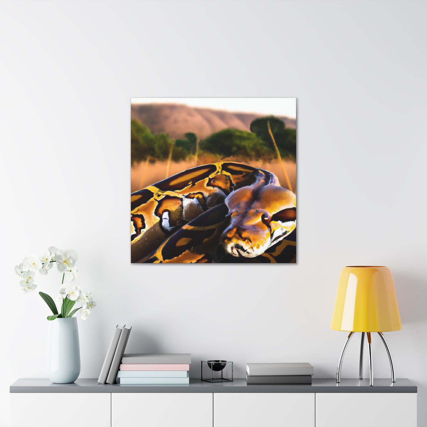 Python's Hyperrealistic Dream - Canvas