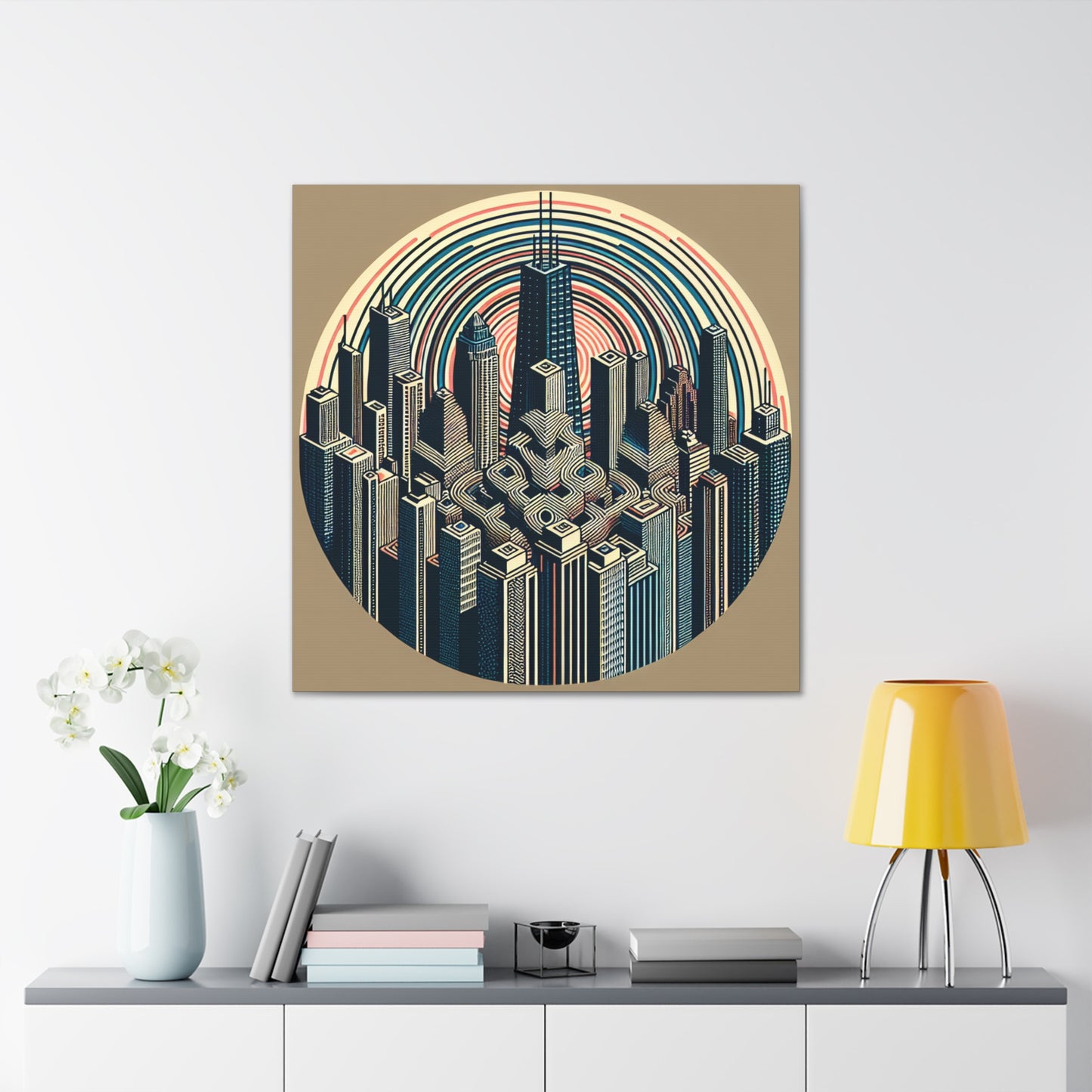 "Urban Symphony: Windy City" - Canvas