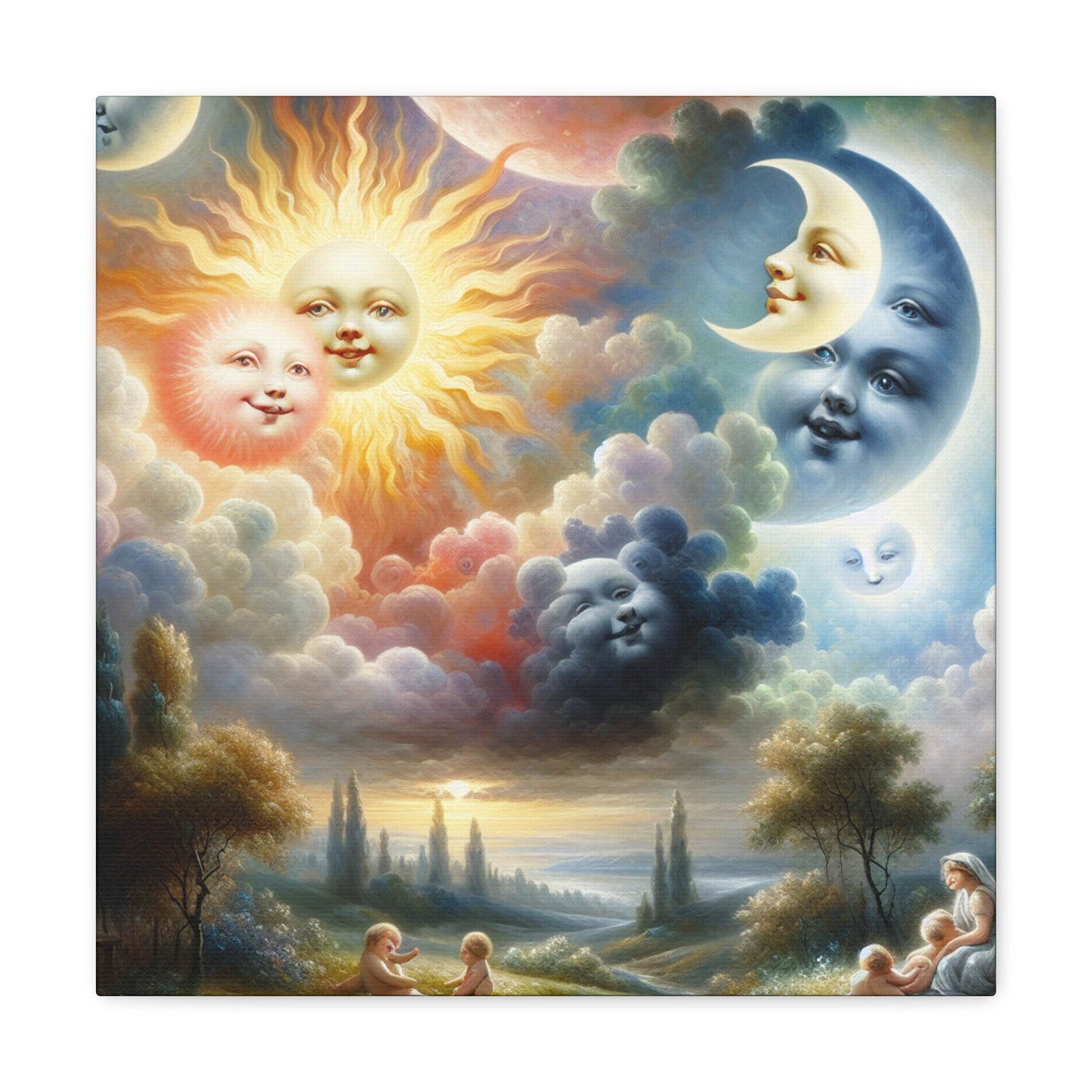 Gleaming Celestial Grins - Canvas