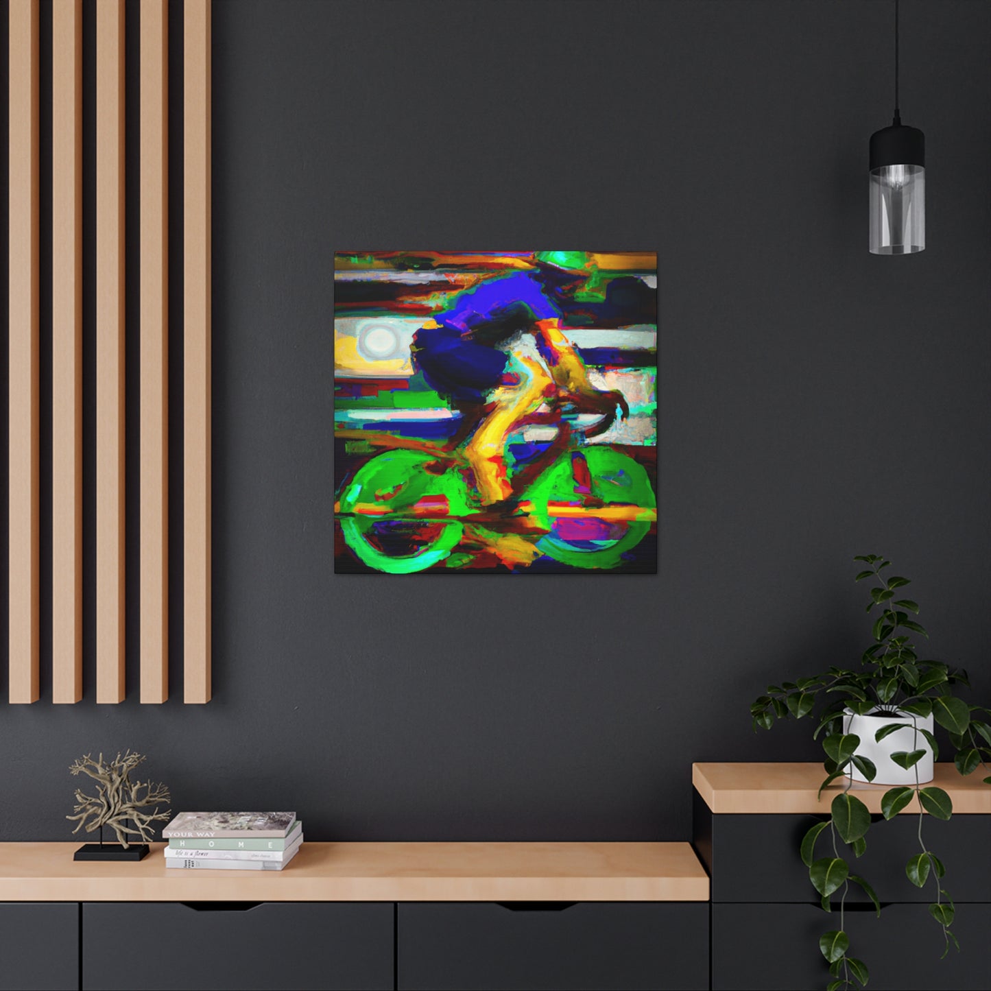 Bicycling Through Nature - Canvas