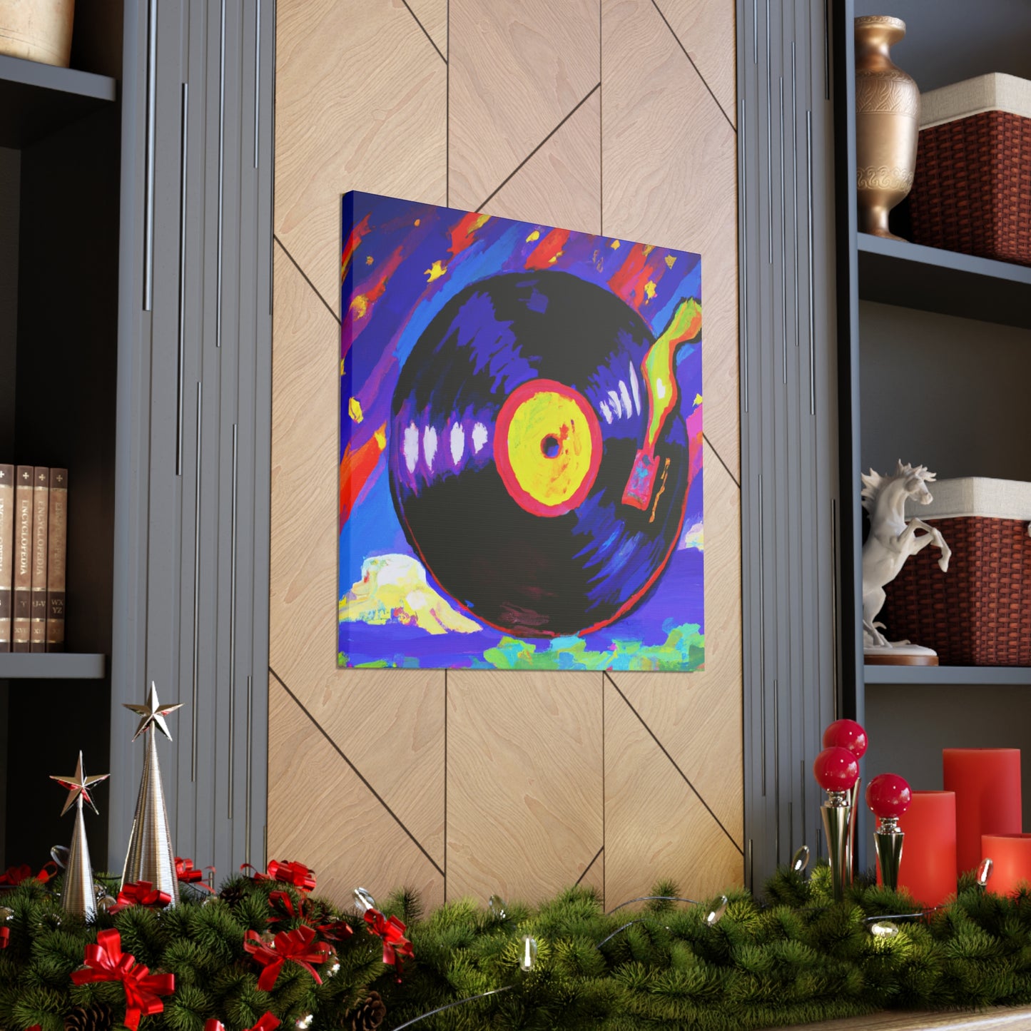 "Vinyl Resonance Impressionism" - Canvas