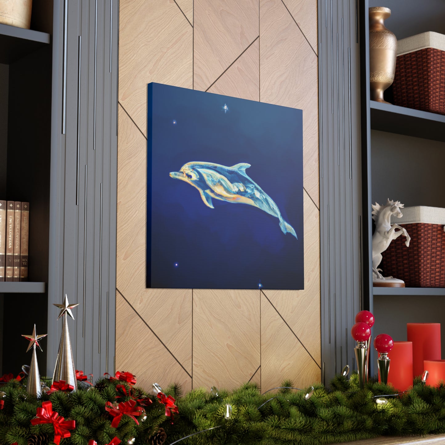 Dolphins in the Sky - Canvas