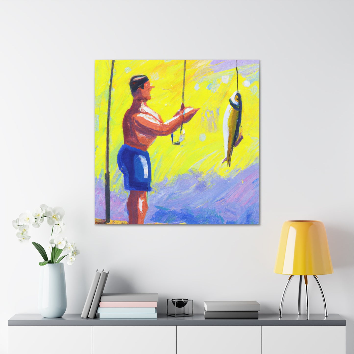 Fishing for Reflection - Canvas