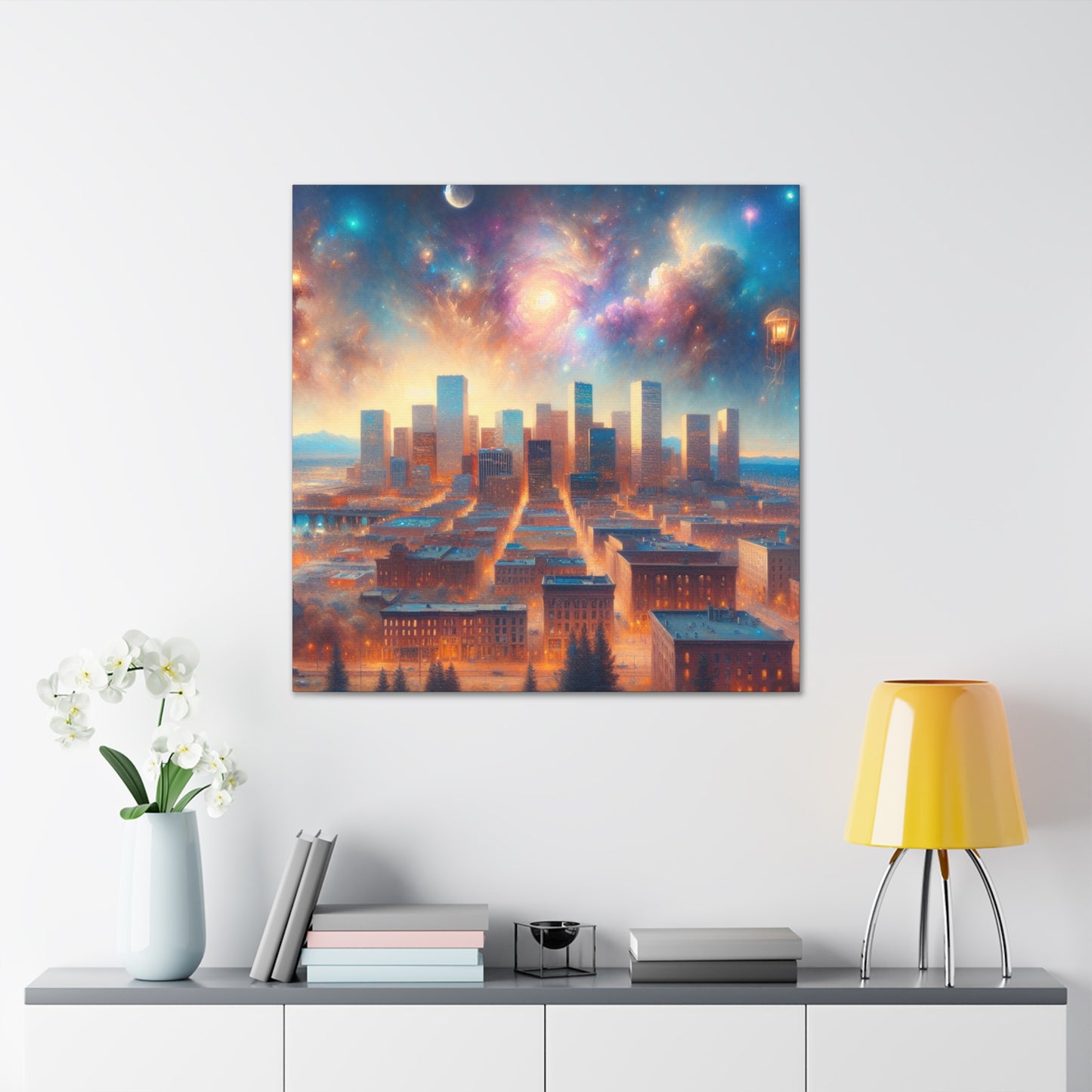 "Vibrant Urban Serenity" - Canvas