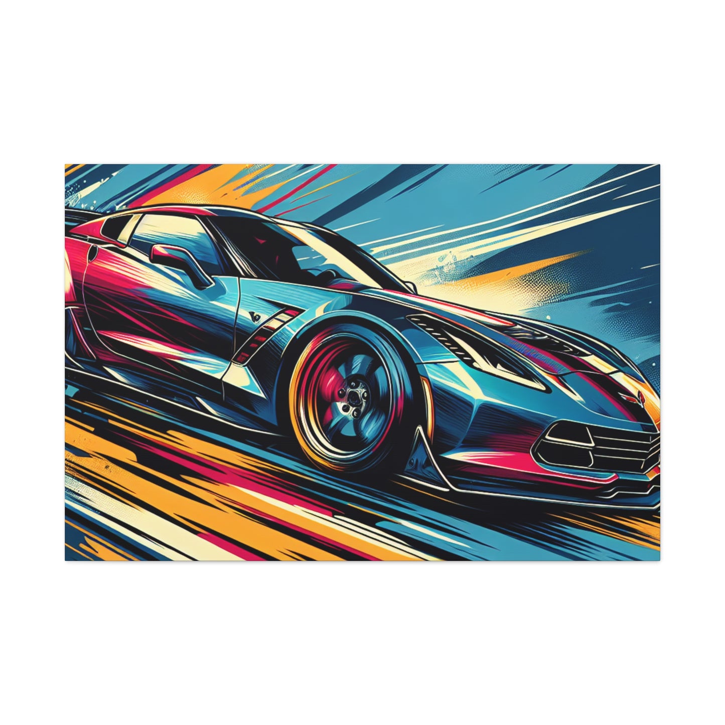 "Revving Timeless Steel Beauty" - Canvas