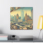 "Cityscape Symphony: Milwaukee" - Canvas