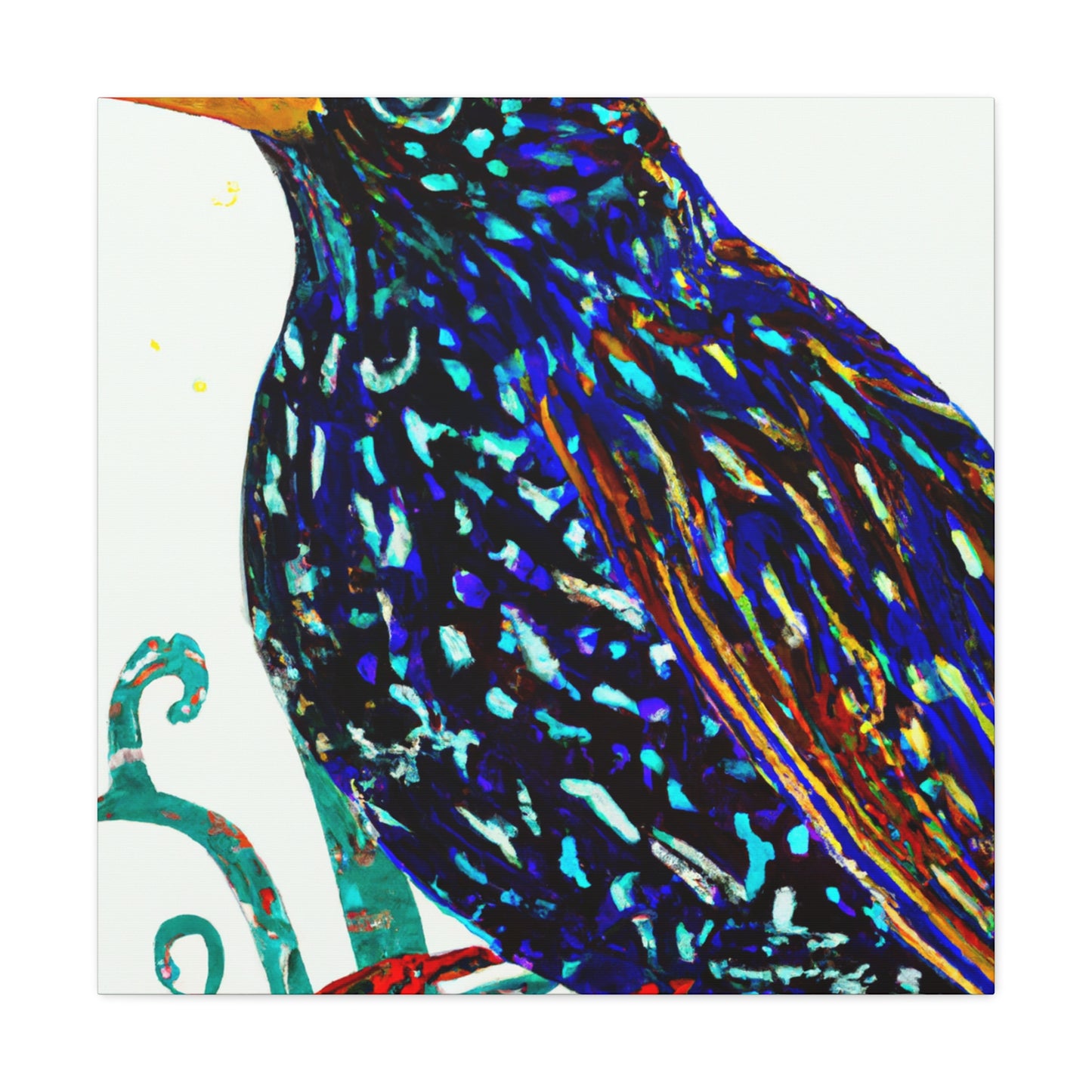 European Starling Reflection - Canvas