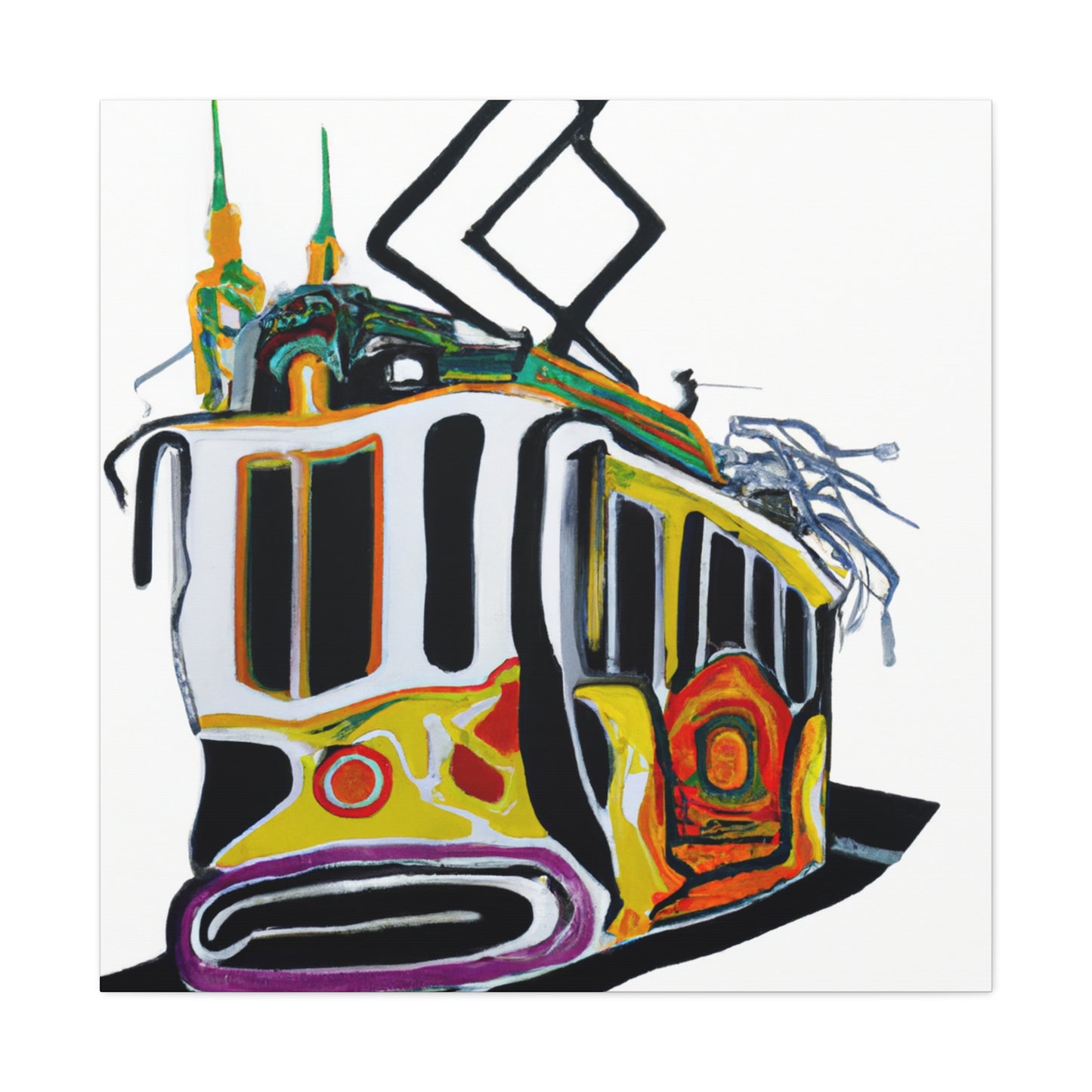 Tram Across the City - Canvas