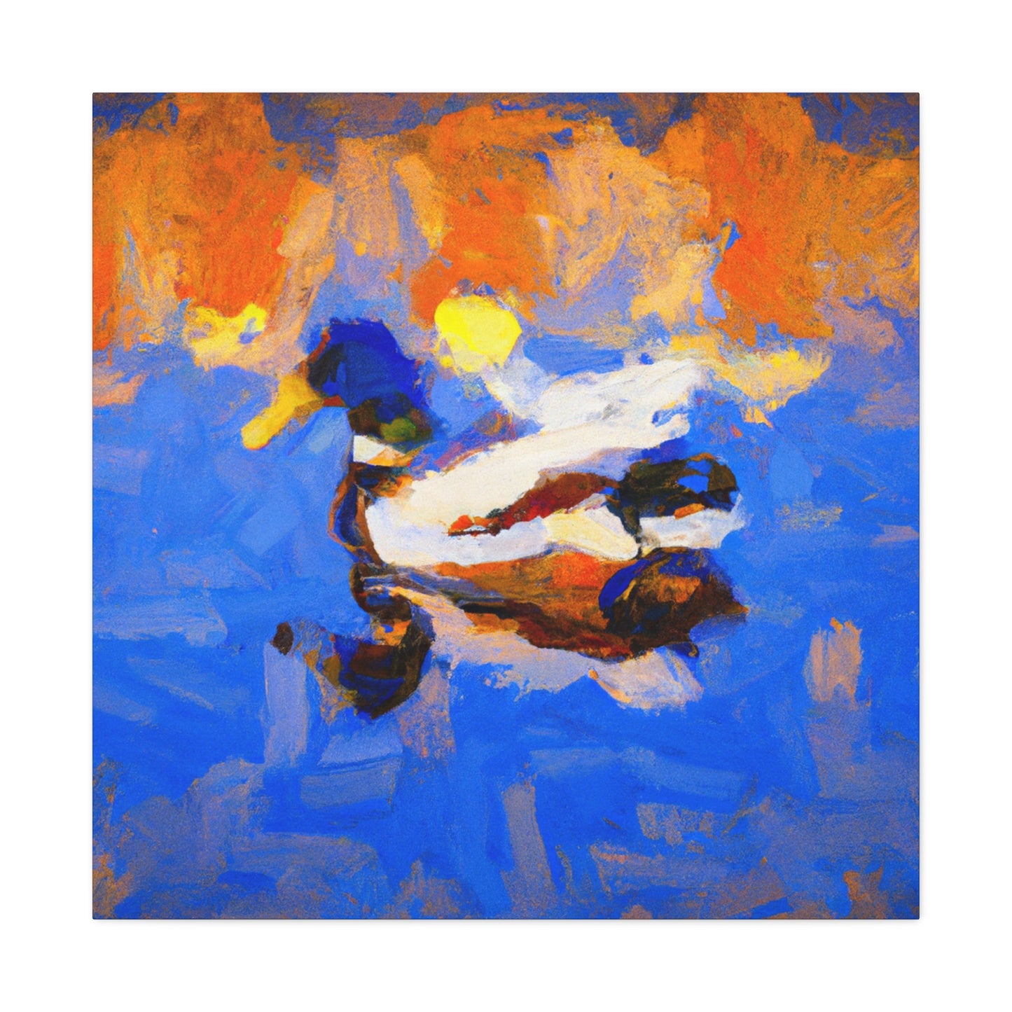 Mallard Duck Impressionism - Canvas