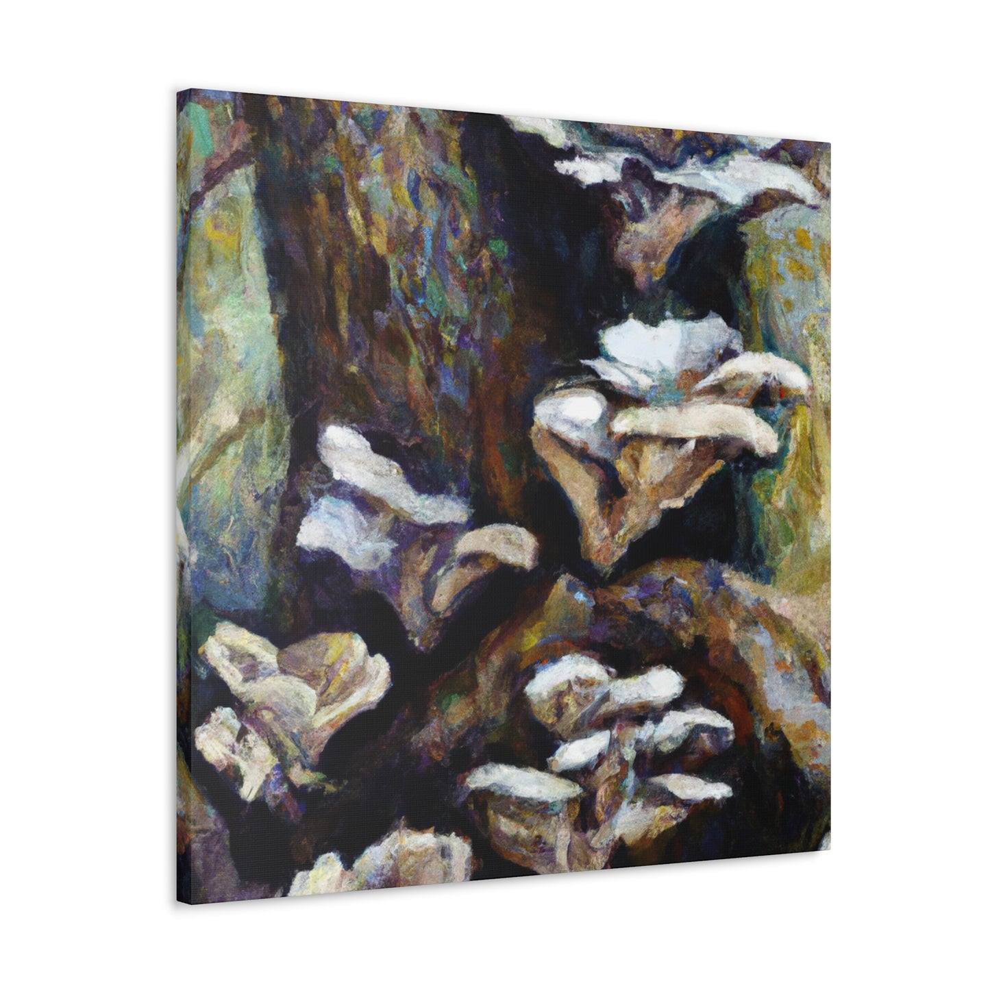 "Oyster Mushroom Impressionism" - Canvas