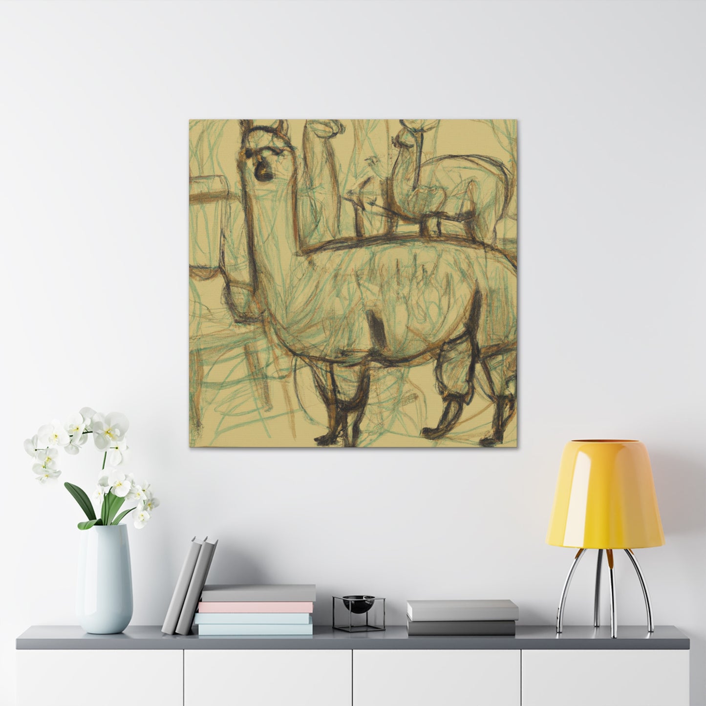 Alpaca Impressionist Sunrise - Canvas