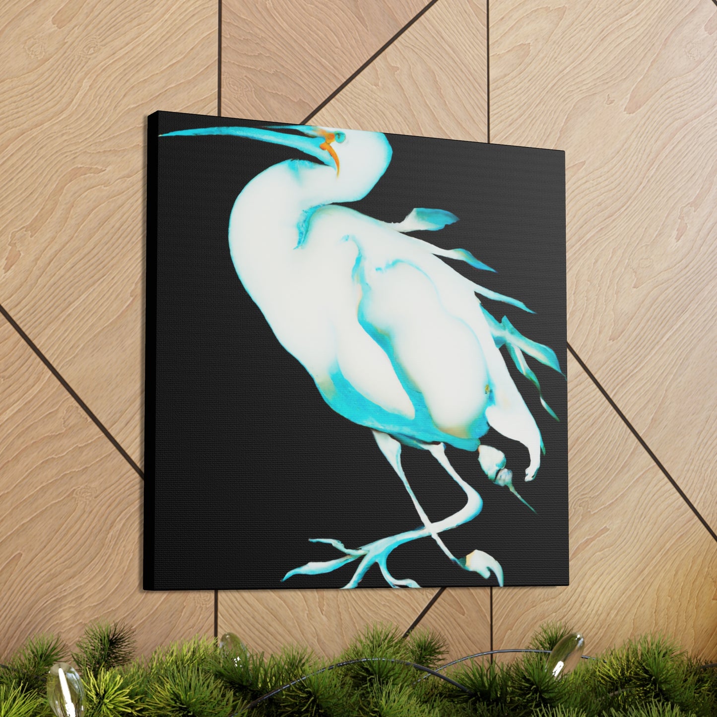 "Snowy Egret Splendor" - Canvas