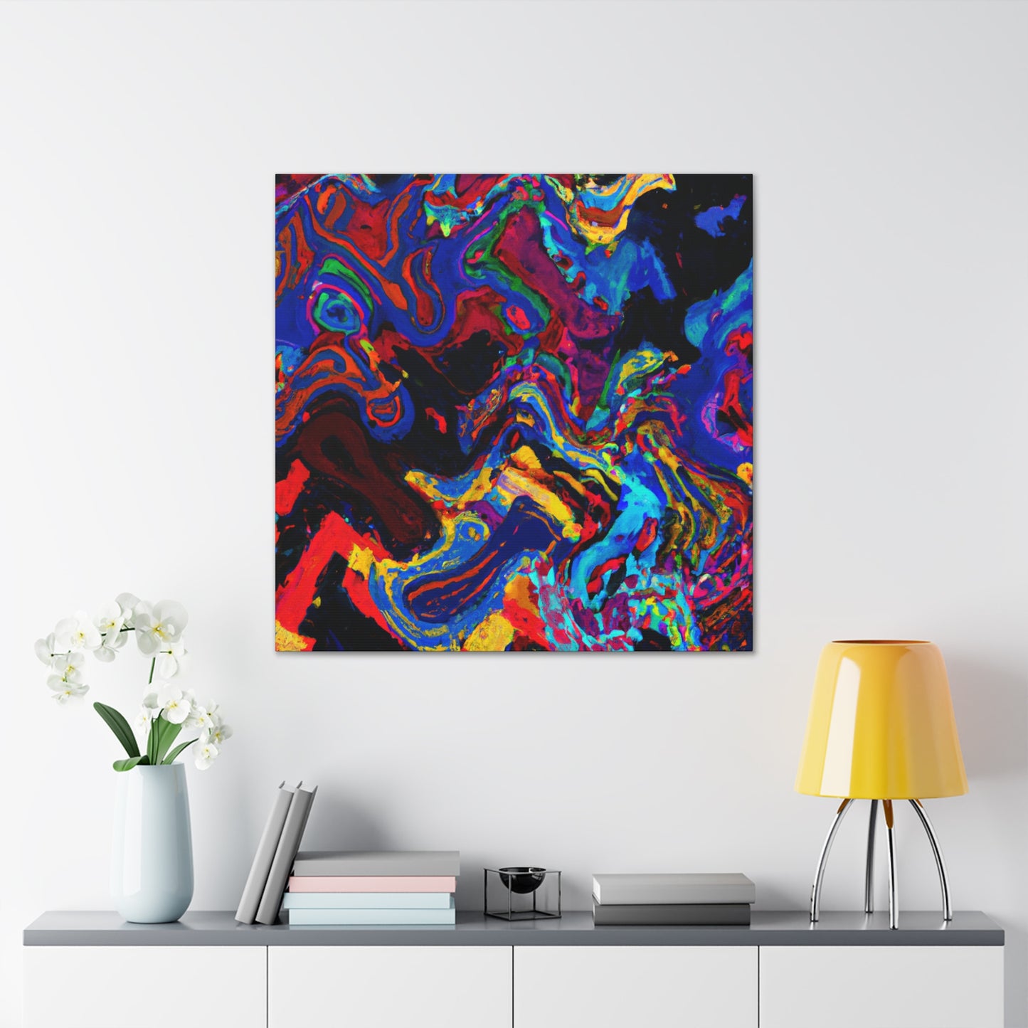 Midnight Abstract Symphony - Canvas