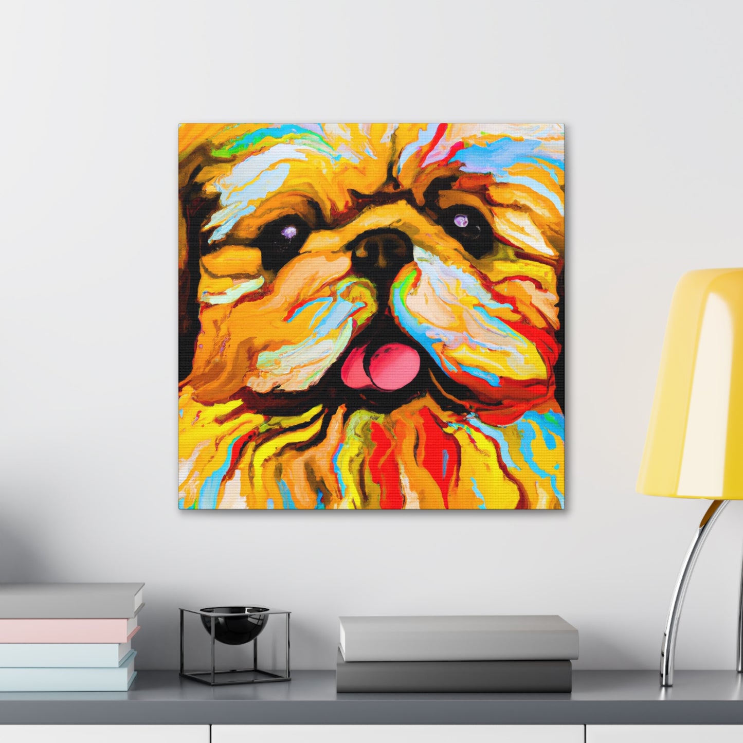 "Pekingese: 1940 Reflection" - Canvas