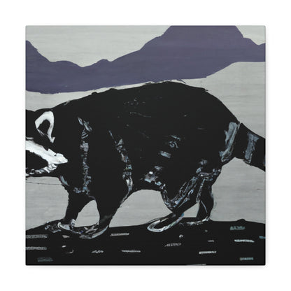 Raccoon on the Wall - Canvas