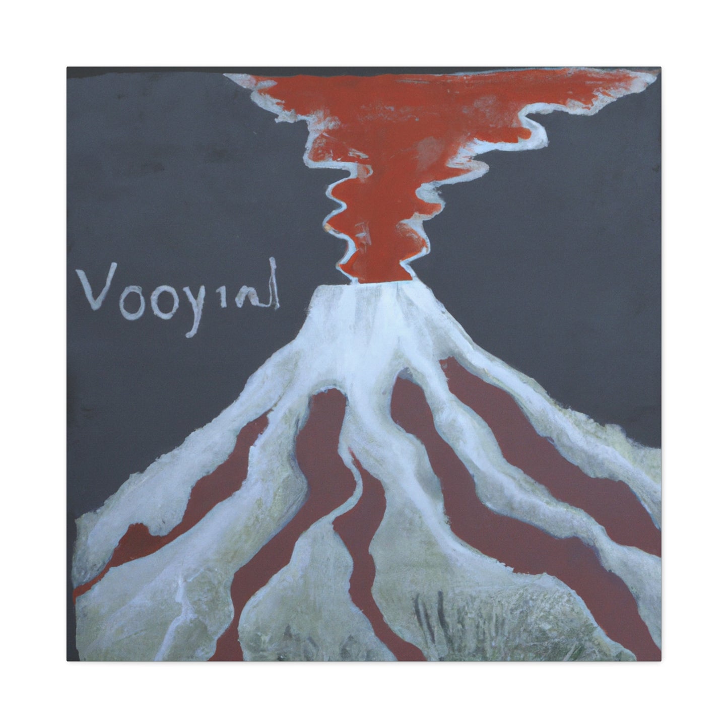 Volcano's Fiery Majesty - Canvas