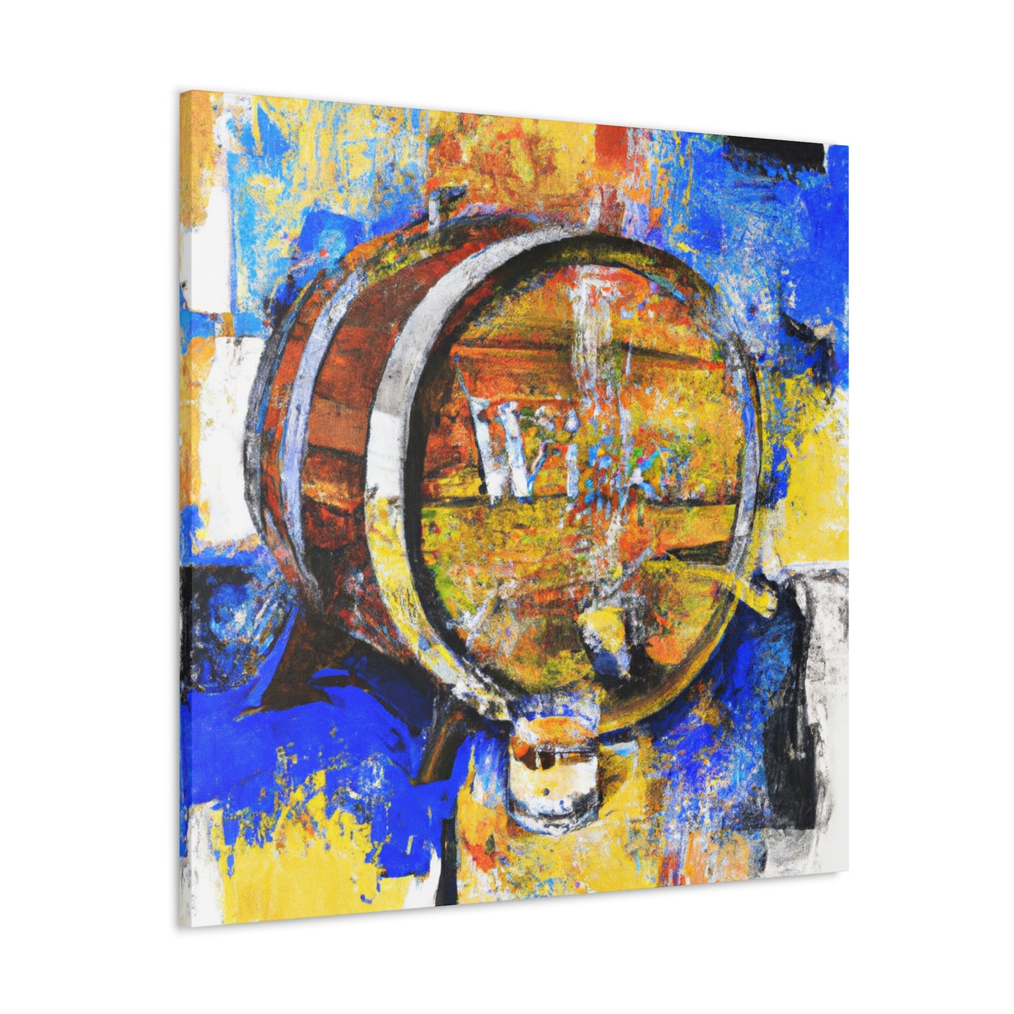 Whiskey Barrel Reflection - Canvas